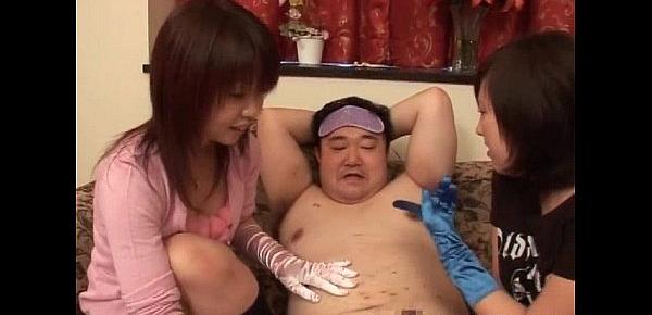  Two Asian funny chicks torturing some